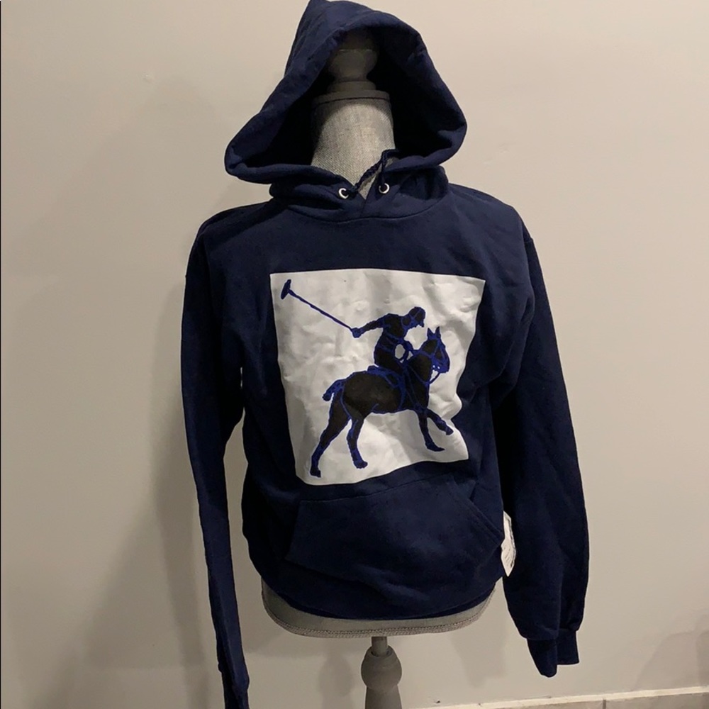 Hanes Ultimate Cotton Men’s Hoodie Small Dark Blue